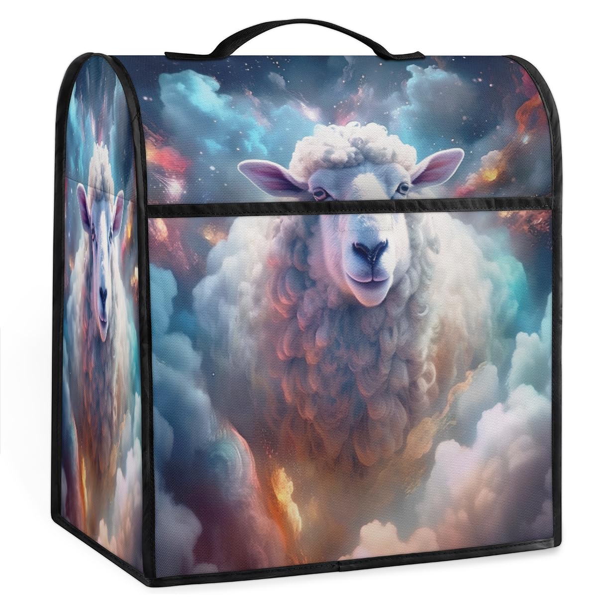 Coffee Maker Cover Sheep Galaxy Kitchen Appliance Covers Small Appliance Covers Blender Cover Juicer Cover Dust Covers for Kitchen Appliances with Top Handle and Pockets,Washable,C627