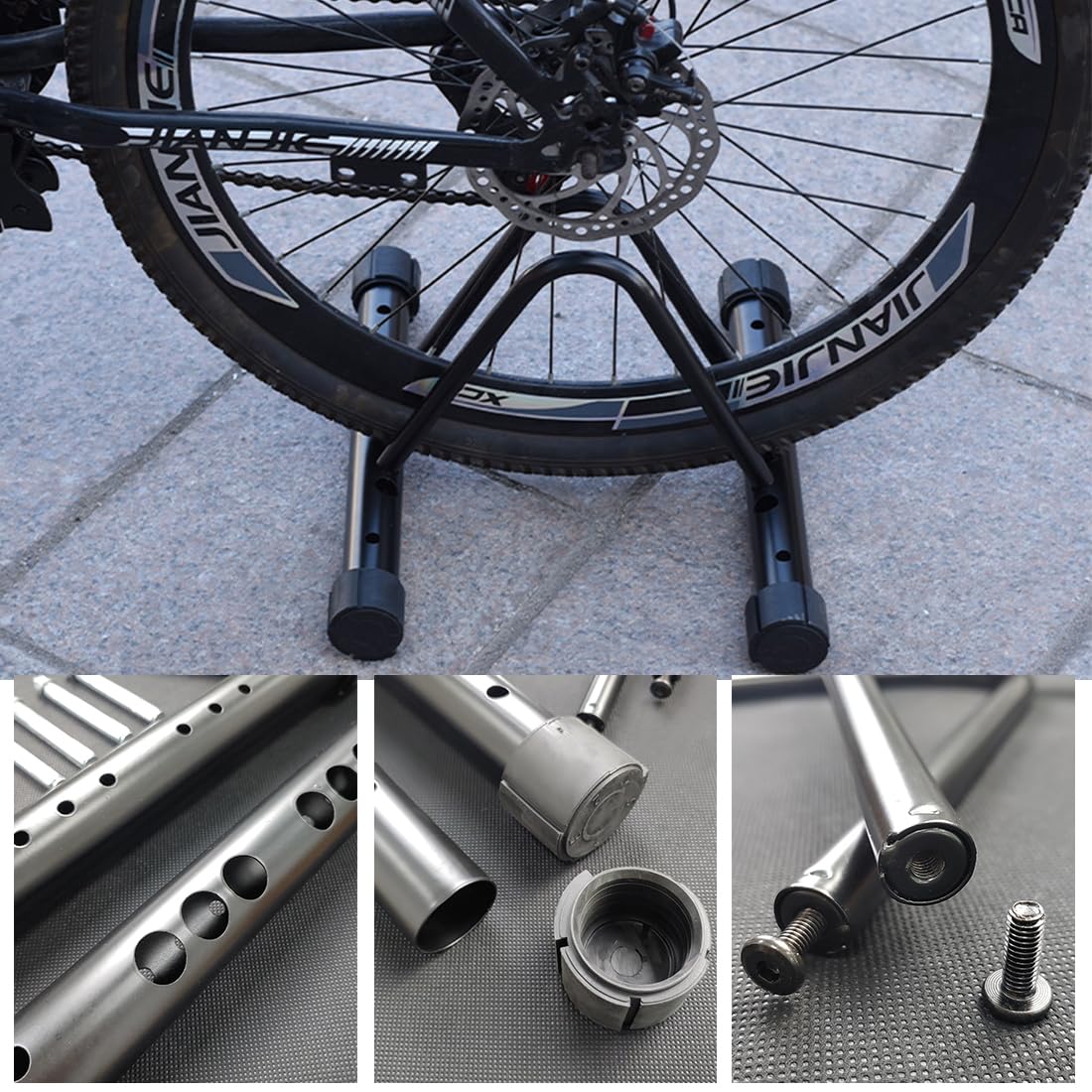 Support De Stationnement Pour Vélo 1pc, Outil De Stationnement Pour Vélo Fixé Au Sol Et Au Mur, Support De Vélo Autoportant Pour Parking