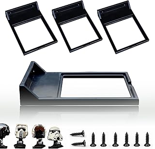 TEYOUYI Wall Mount for Lego Star Wars Helmet Display Shelf for Lego Star Wars Helmet compatible with all Standard Lego Helmets 4pcs Black