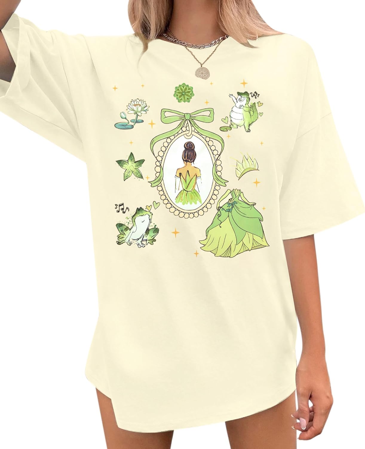 Oversized Magical Shirt Women Princess T-Shirt Magic Kingdom Shirts Family Vacation Castle Tee Tops