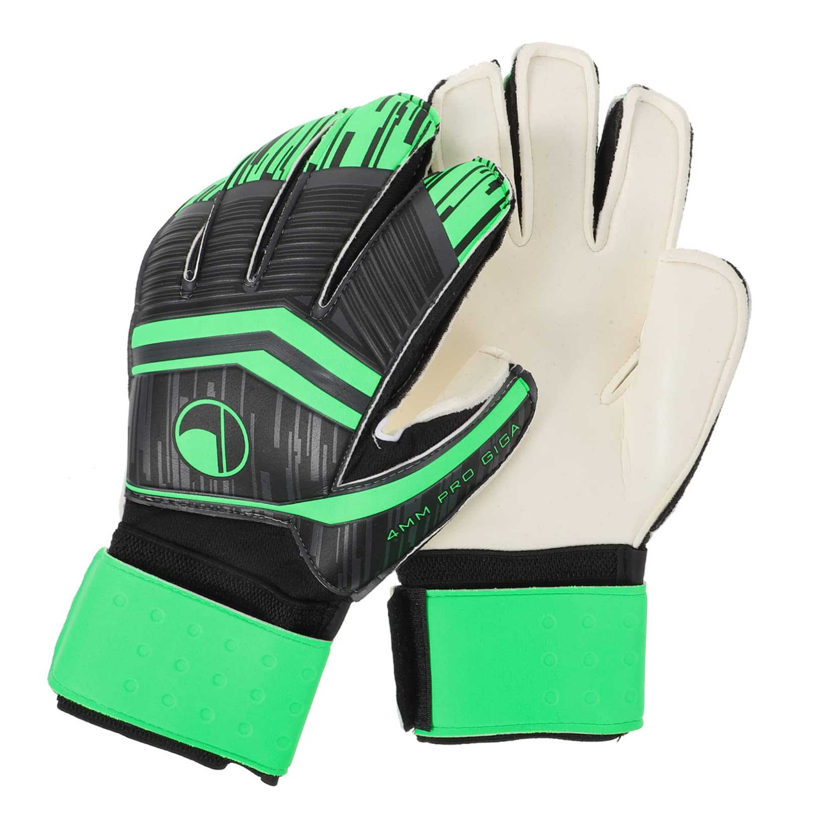 KOMBIUDA 1 Pair of Outdoor Goalkeeper Green Soccer Glove Veltine Goalkeeper Football Accessory
