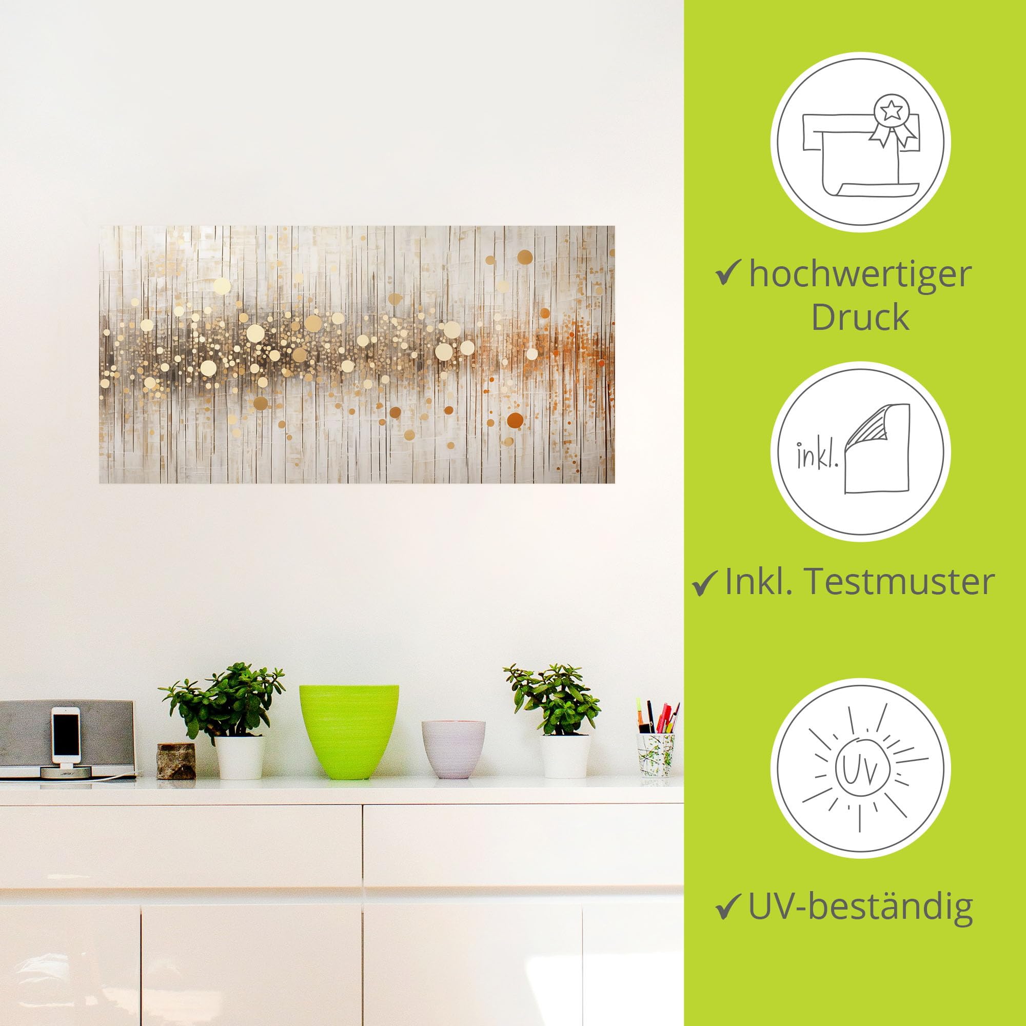 ARTland Wanddeko Wandtattoo selbstklebende Vinylfolie 100x50 cm Loft Deko Modern Abstrakt Linien Elegant Energie Geometrie U5EP