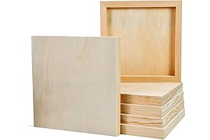 YoleShy Unfinished Wood Canvas Panel Boards for Arts and Crafts