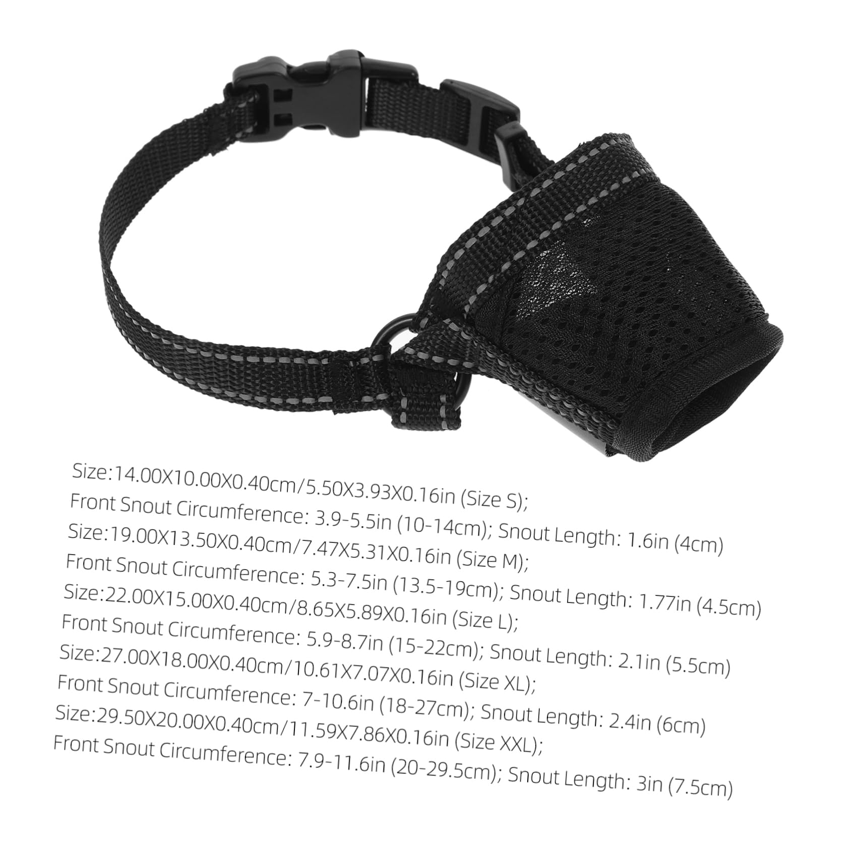 POPETPOP Medium Dog Mask -Barking Doggy Muzzle Safe Polyester Adjustable Fit Dog Muzzles for Walking