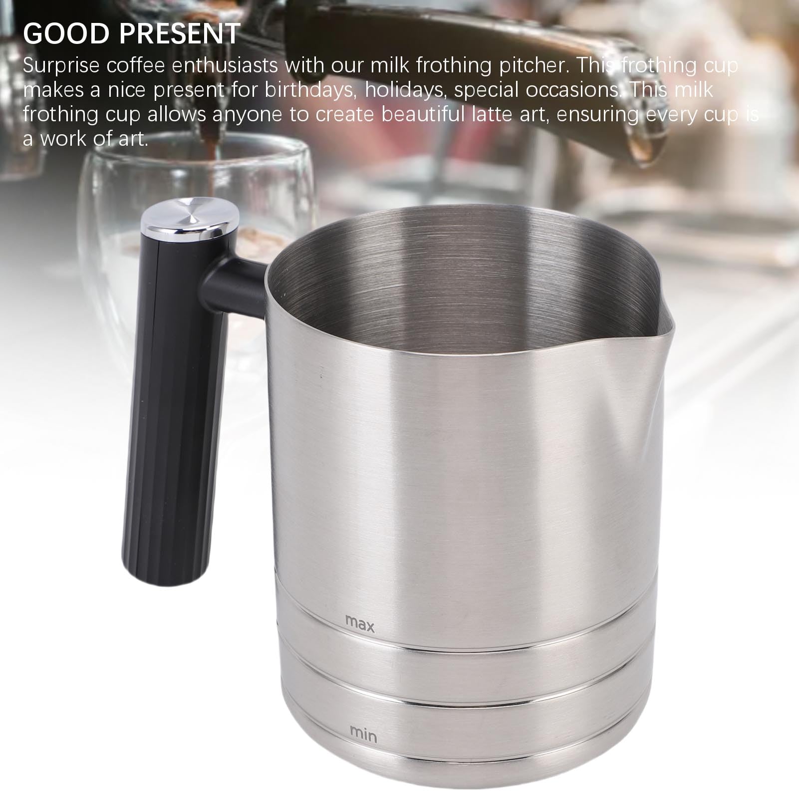 Ejoyous Milk Frothing Pitcher per ES601 ES655, Manico Comodo