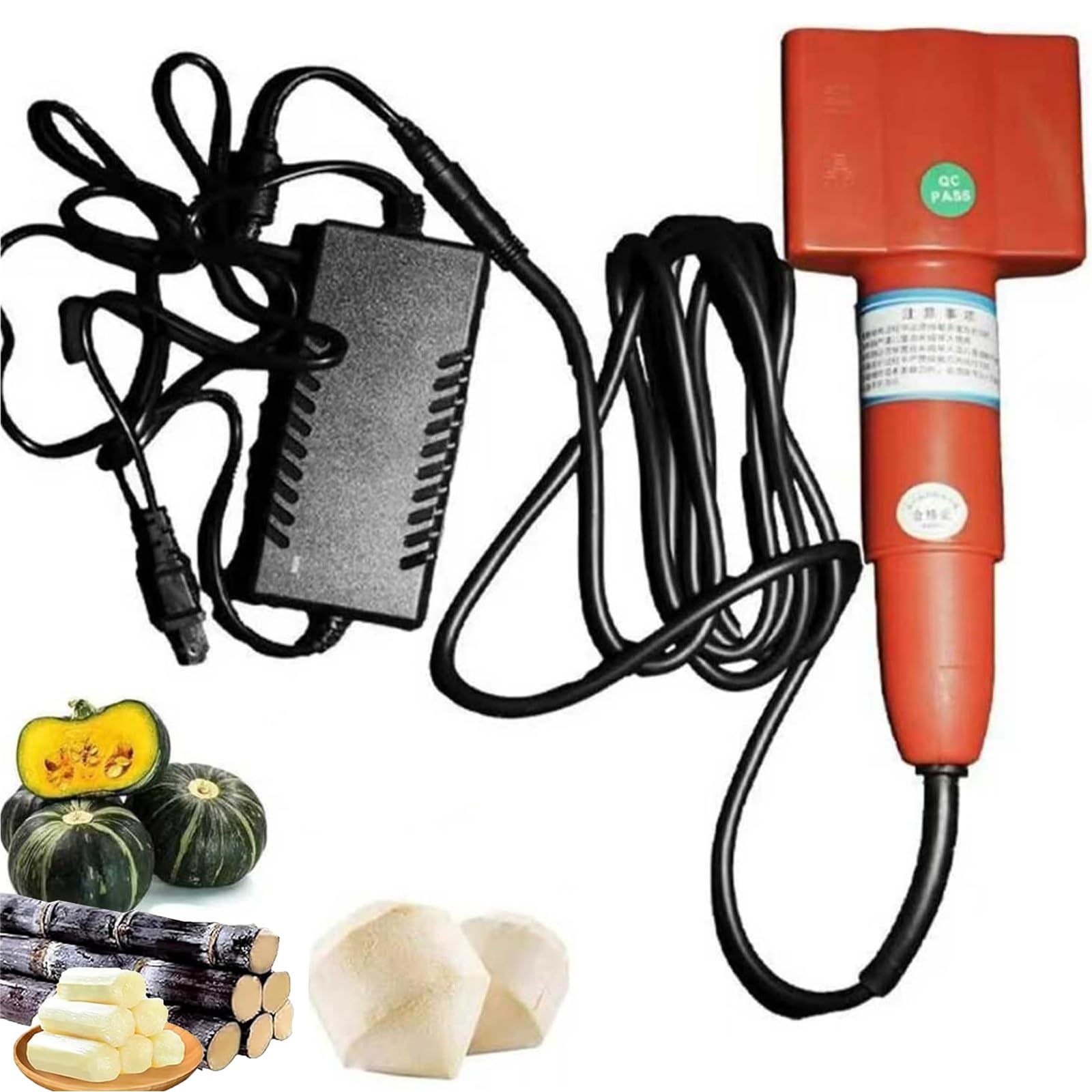 Peladora eléctrica para caña de azúcar y verduras con cubierta protectora