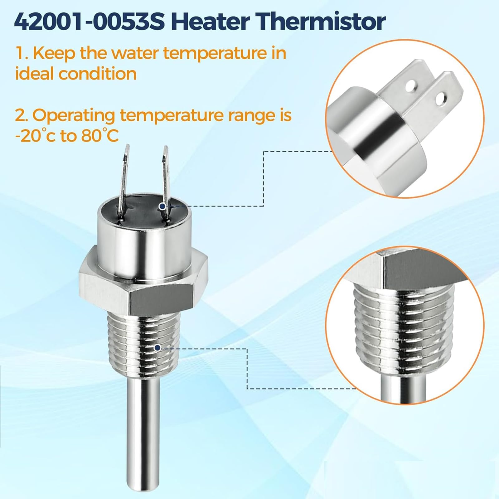 Sensores profesionales para calentador de piscina, parte de mantenimiento, control de temperatura, termistor para mantenimiento