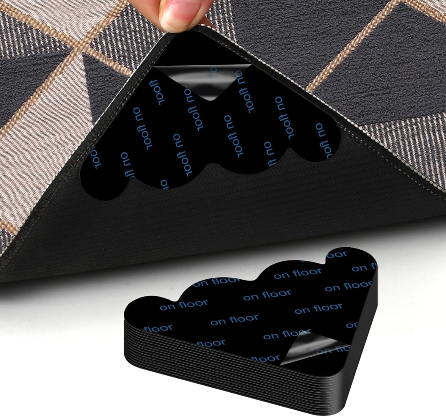 Oligei 16 PCS Rug Gripper for Hardwood Floors NonSlip