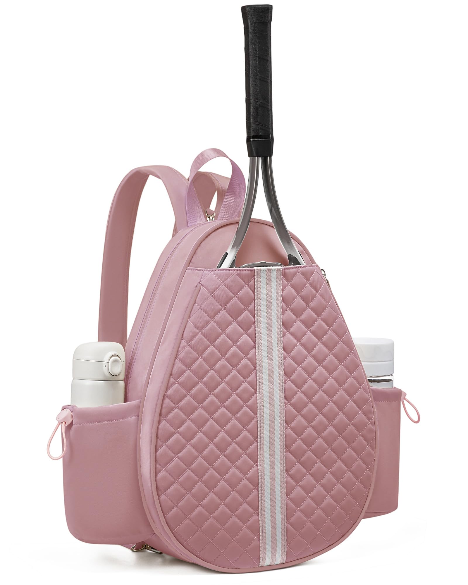 Sucipi Tennis Bag, Quilted Tennis Sling Crossbody Backpack, Water Resistant Tennis Racket Bags for Women Men, Suitable for Pickleball Tennis Badminton