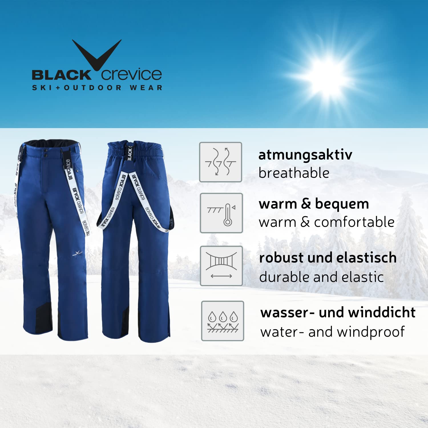 Black Crevice - Pantaloni da sci da uomo