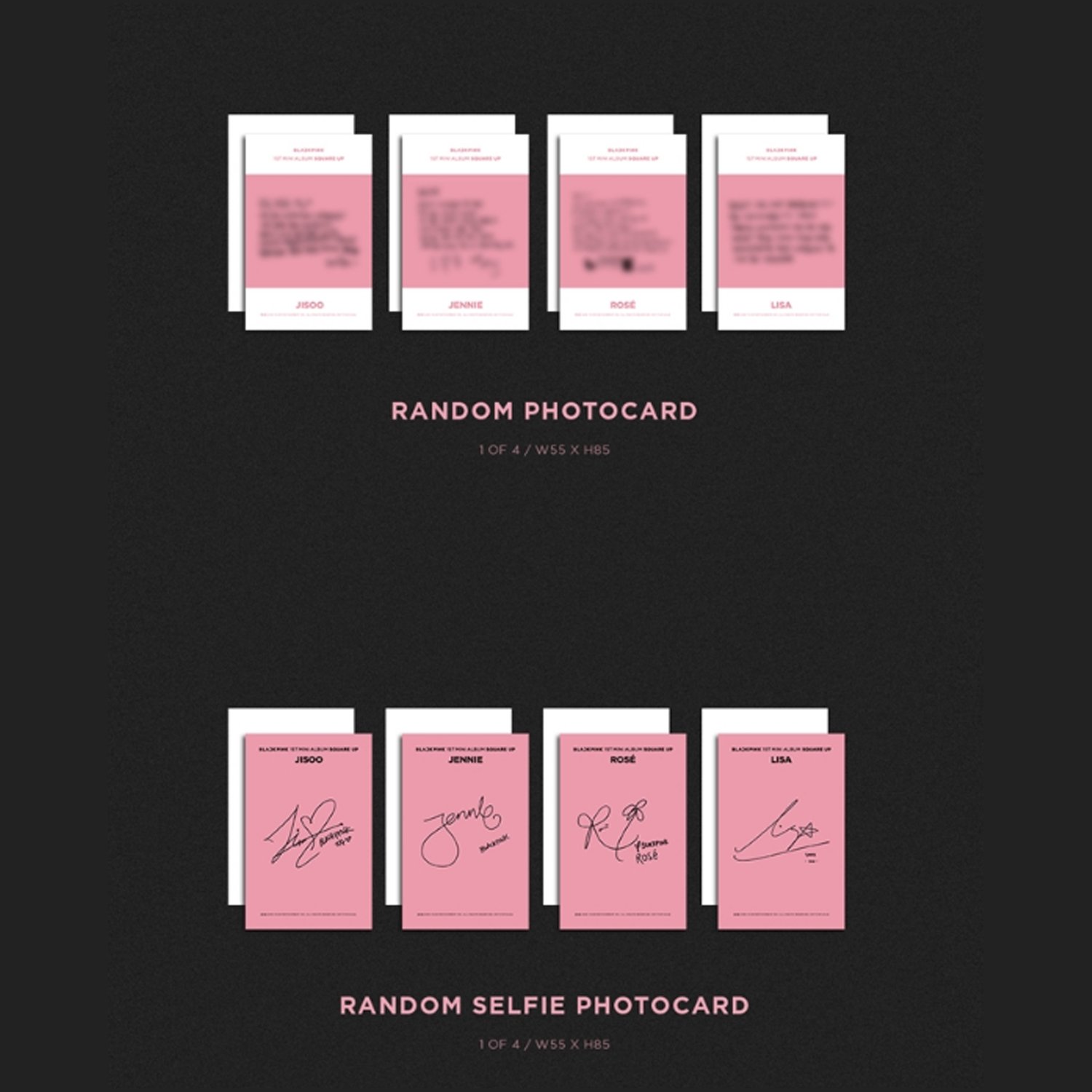 Square Up [ PINK Ver. ] - BLACKPINK 1st Mini Album CD + Photo Book + Lyrics Book + Postcard + Photocard + FREE GIFT / K-POP Sealed.