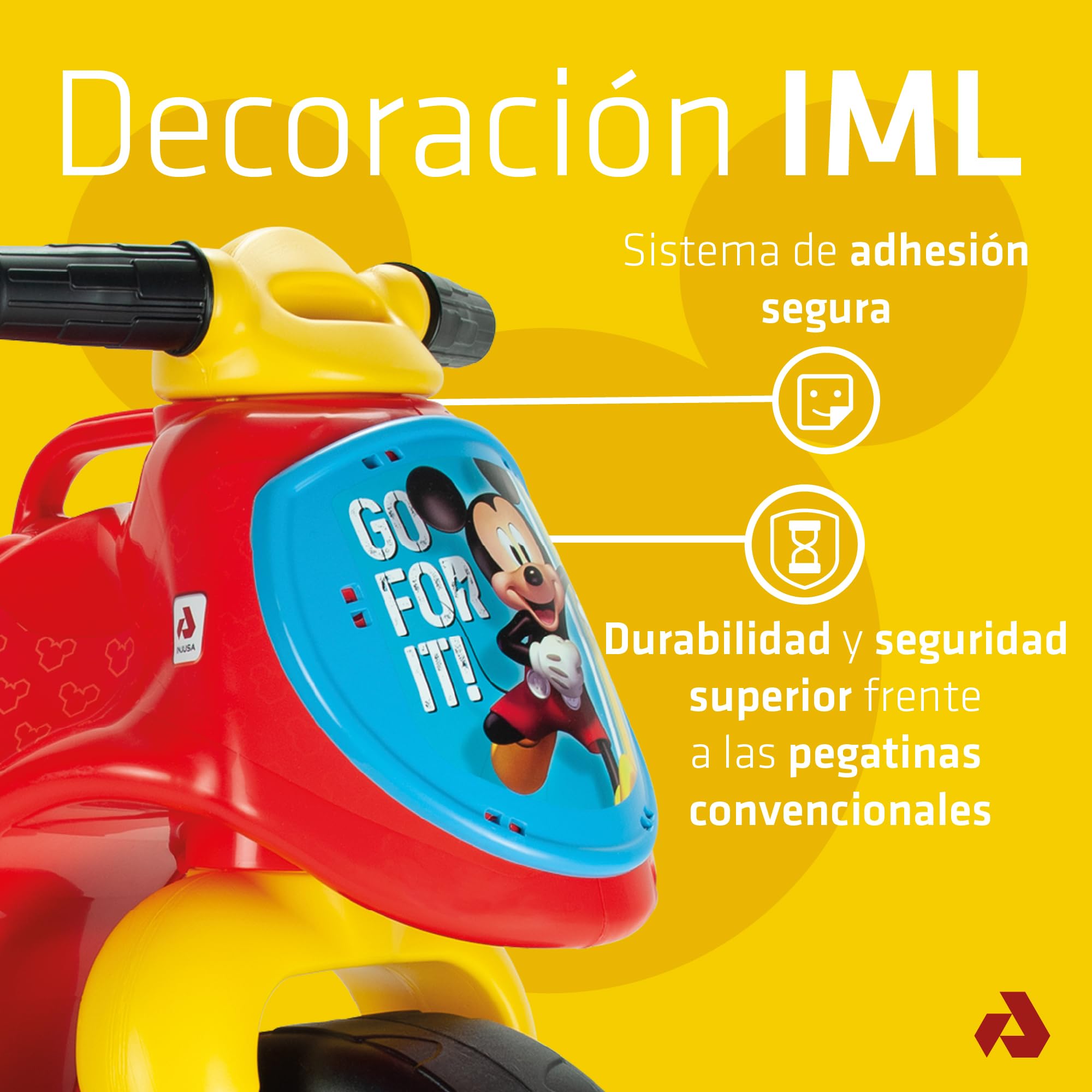 Correpasillos para Niños 1 Año 2 Años 3 Años Neox Mickey Mouse - Moto Correpasillos para Bebé - Moto Juguete de Equilibrio para Niño y Niña - Ruedas Anchas + Ergonómica + Transporte Fácil - INJUSA