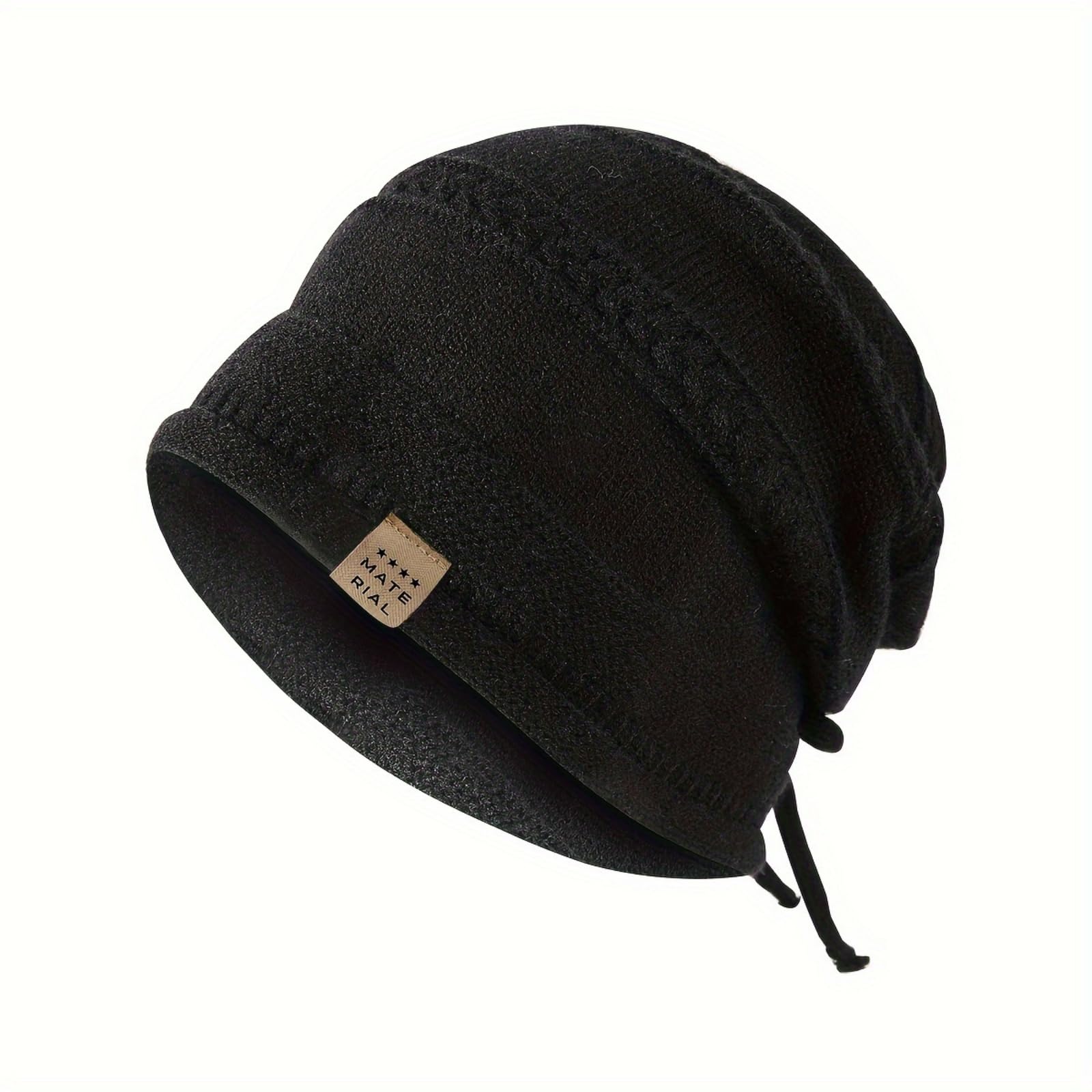 Beanie Hat Scarf Set Mens Womens Fleece Lined Winter Slouchy Knit Beanie Hat for Mens Ski Beanie Stocking Cap Hat