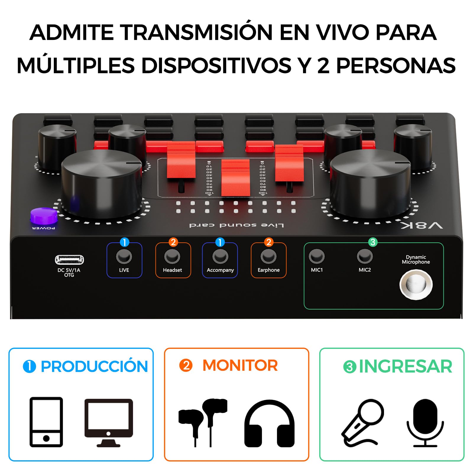 Paquete de equipo para podcast, Micrófono Podcast, Mesa de Mezclas con Diseño En Forma de Corazón Micrófono BM800, set de micrófonos para podcast para gamers, podcasting, grabación, canto y streaming