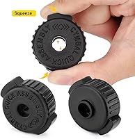 Vista 2 de Facmogu 6 piezas de tuercas de platillo de plástico negro, tuerca de platillo de 8 mm de ajuste rápido para kit de tambor de percusión, tuerca