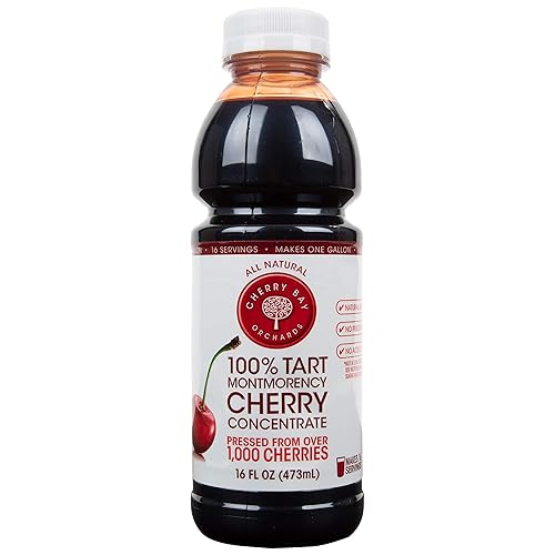 Miniatura 5 de Cherry Bay Orchards Concentrado de cereza ácida, paquete de tres botellas de 16 onzas, jugo totalmente natural para promover un sueño saludable, sin