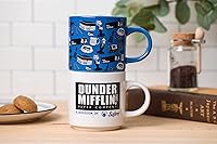 Vista 4 de Silver Buffalo The Office Icons and Logo - Paquete de 2 tazas de cerámica, 13 onzas