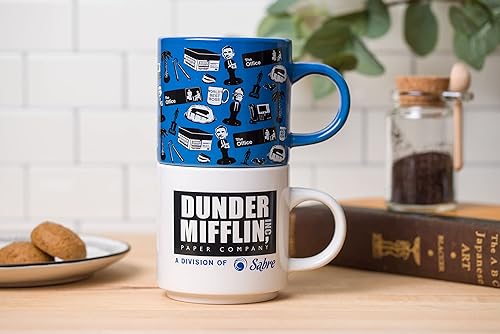 Miniatura 4 de Silver Buffalo The Office Icons and Logo - Paquete de 2 tazas de cerámica, 13 onzas