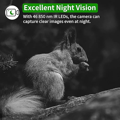 Miniatura 3 de Hapimp Cámara de sendero, cámara de juego 4K 32MP Caza y cámaras de rastreo con visión nocturna activada por movimiento impermeable IP67, disparador