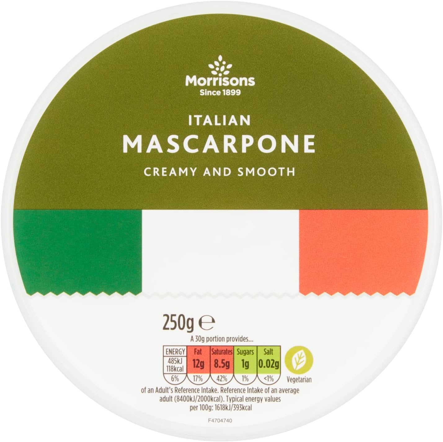 Morrisons Italian Mascarpone Cheese, 250g