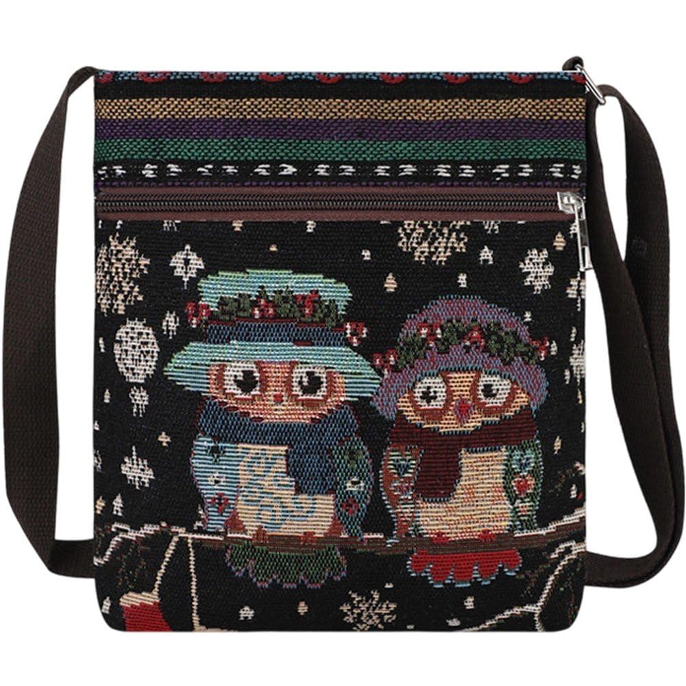 Danlai Ethnic Embroidered Hobo Bag, Vintage Shoulder Purse for Women Daily Travel Shopping and Casual Outfit Match