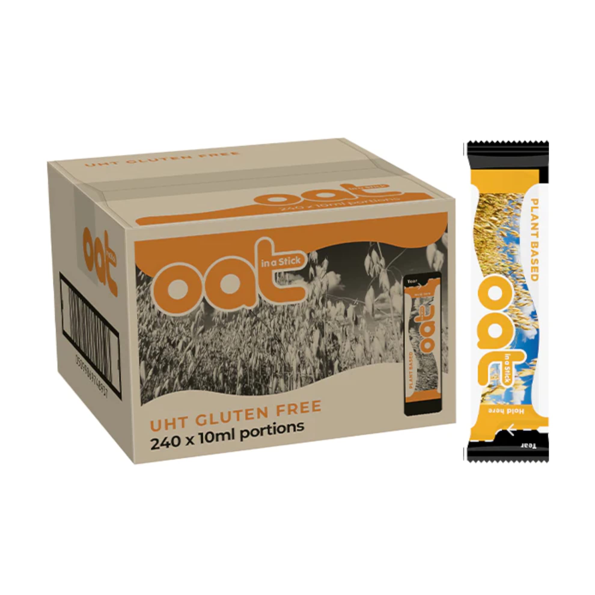 Lakeland Dairies Oat in a Stick UHT Gluten Free Oat Stick Sachets, Dairy Alternative Portions 240 x 10ml