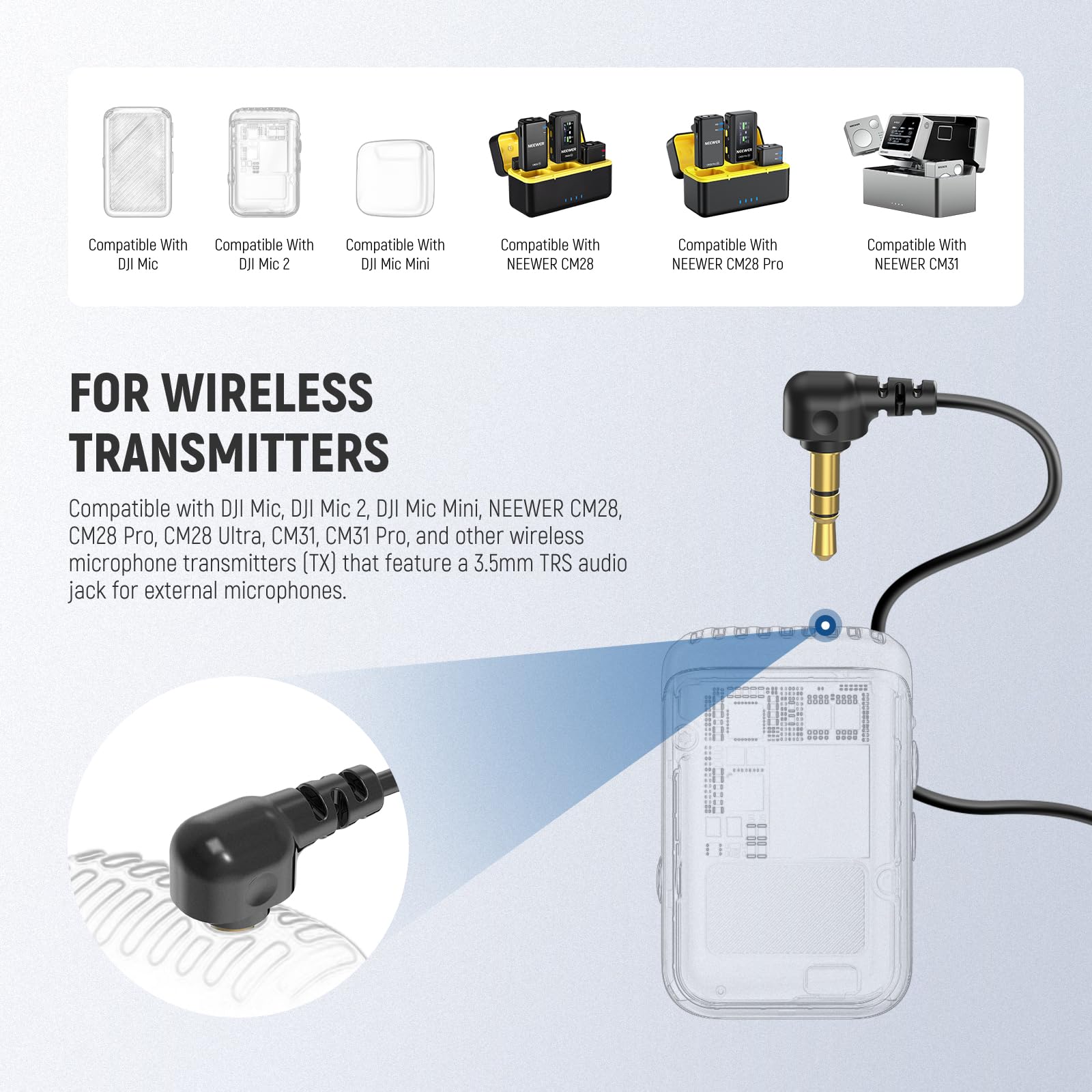 NEEWER Mini Lavalier Microphone (2 Pack) - Image 3