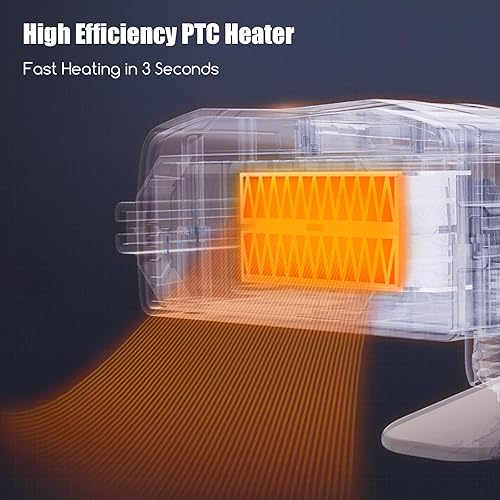 Miniatura 3 de Calentador portátil de automóvil desempañador y descongelador de 12 V descongelador de parabrisas de automóvil ventilador de calentador de automóvil