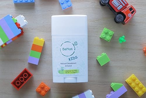 Miniatura 10 de BeNat Desodorante natural para niños adolescentes, 100% natural, sin aluminio, sin carcinógenos, desodorante para niños, clínicamente probado para