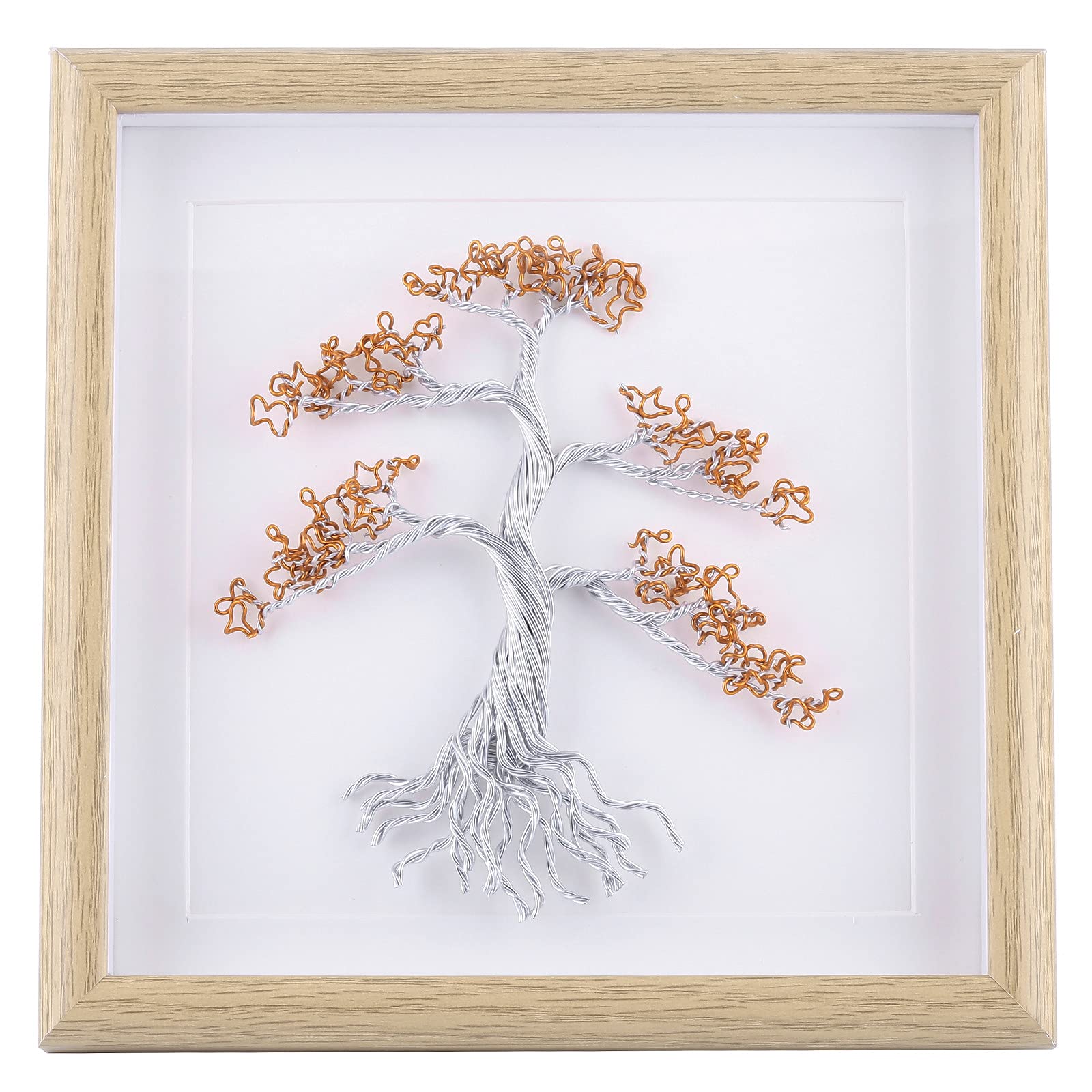 mookaitedecor Aluminum Wire Tree of Life Photo Frame for Desktop