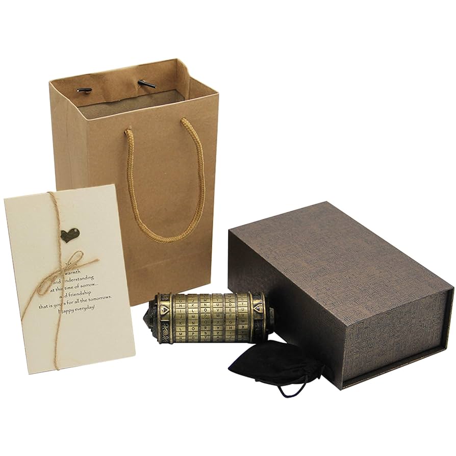 Amazon.com: yofit Da Vinci Code Mini Cryptex Lock Puzzle Box