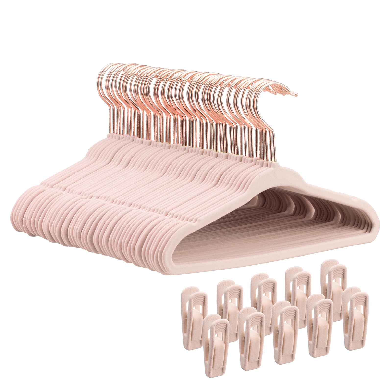 Photo 1 of Tonswachic Velvet Kids Hangers - 50 Pack Pink