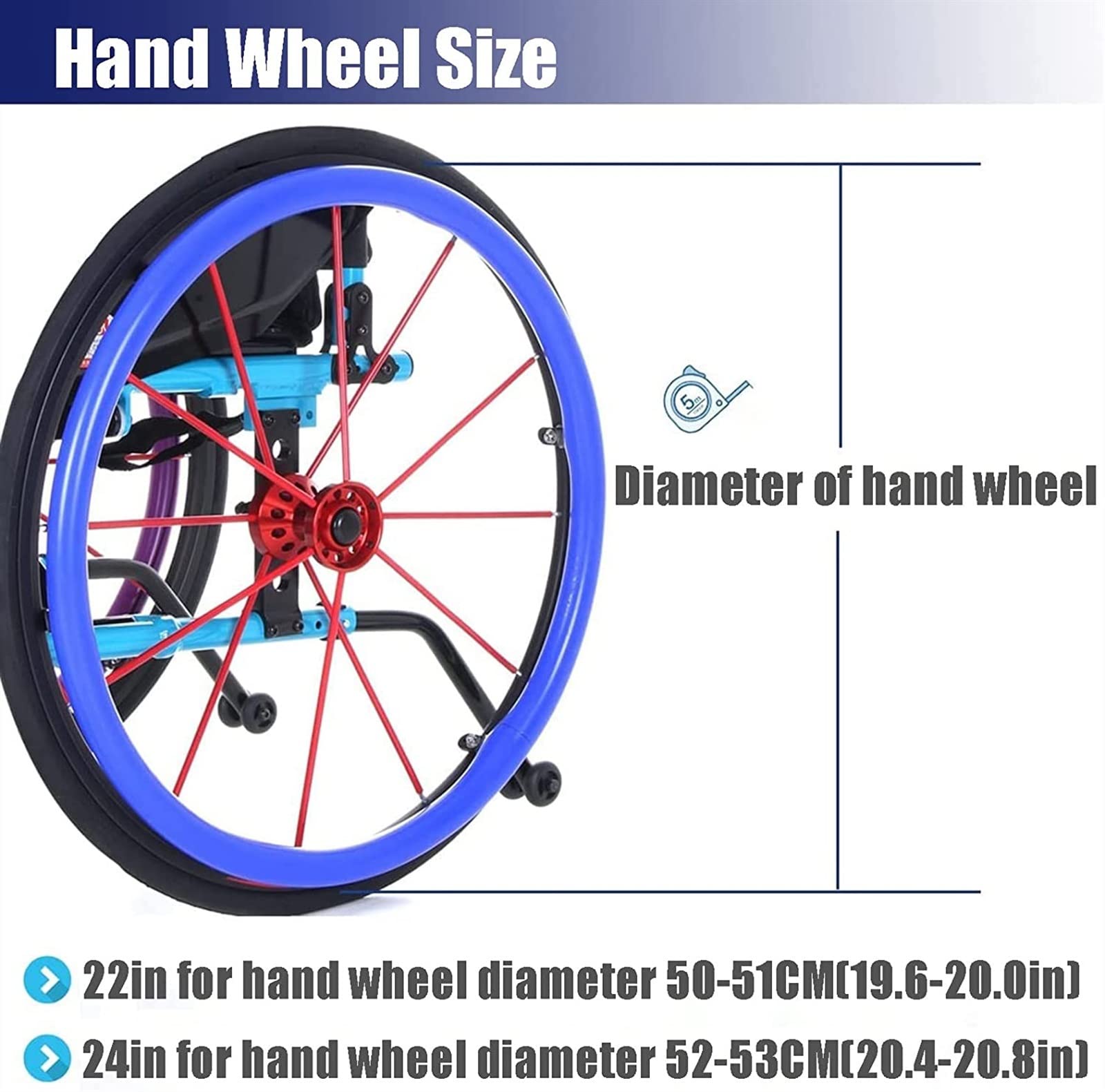 Fundas para Aros para sillas de Ruedas, Accesorios para sillas de Ruedas, Cubiertas para Aros de Empuje para sillas de Ruedas, 1 par de Fundas Antideslizantes y Resistentes al Desgaste, Funda protec