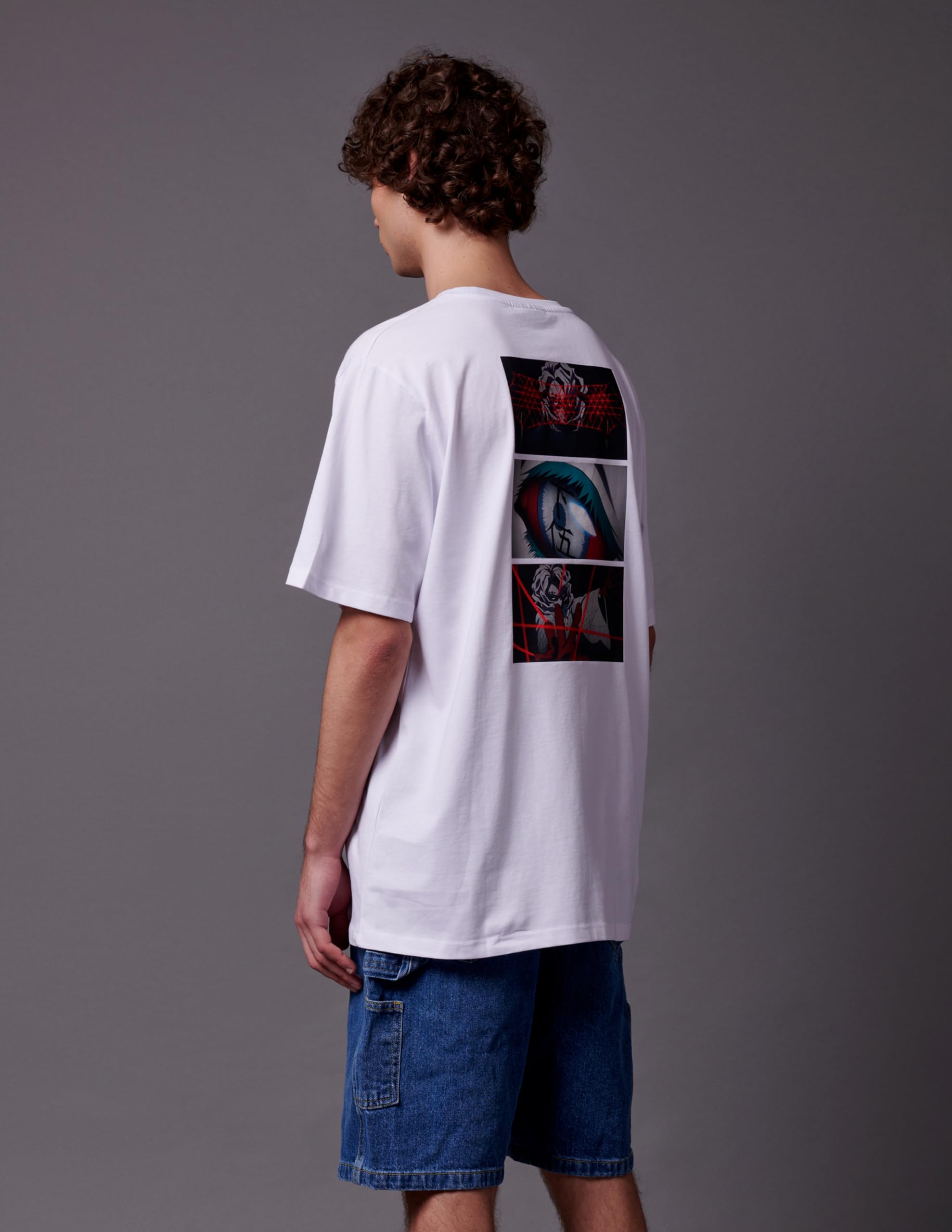 Dolly Noire Demon Slayer Maglietta Rui, Bianca – Unisex, Tshirt 100% Cotone, Collezione Ufficiale