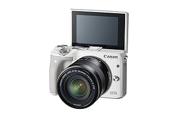 ⭐︎Wi-Fi&自撮り⭐︎Canon EOS M3 ホワイト♫ Amazon Canada: Canon EOS M3 18-55 White Mirrorless Camera