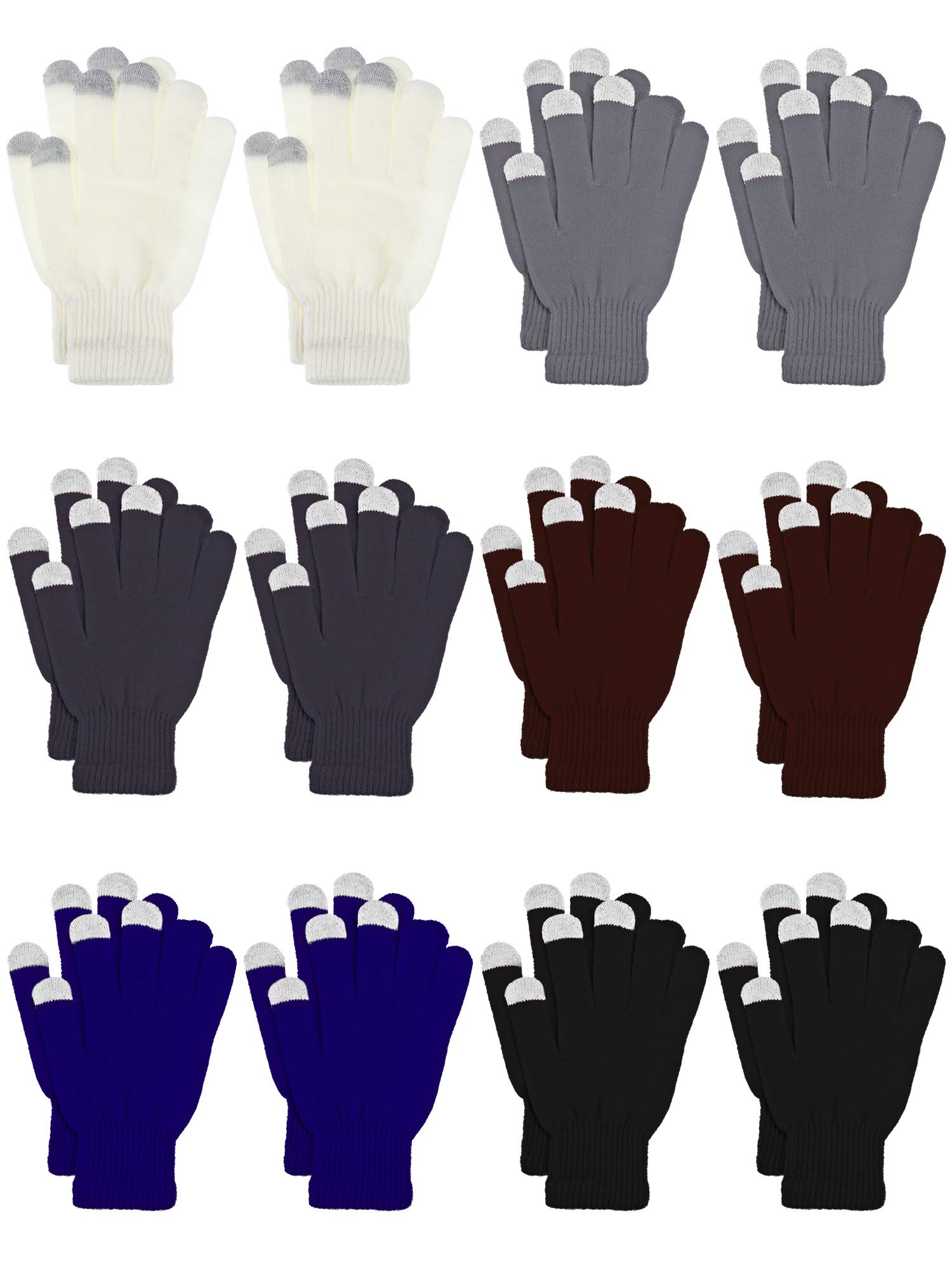 Pangda 12 Pairs Touch Screen Gloves