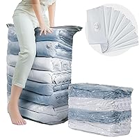 Vista 15 de TAILI 8 Pack Vacuum Storage Bags, Cube Combo Space Saver Bags (3 Jumbo +5 Medium), Vacuum Seal Bags for Clothing, Bedding, Comforters, Blankets