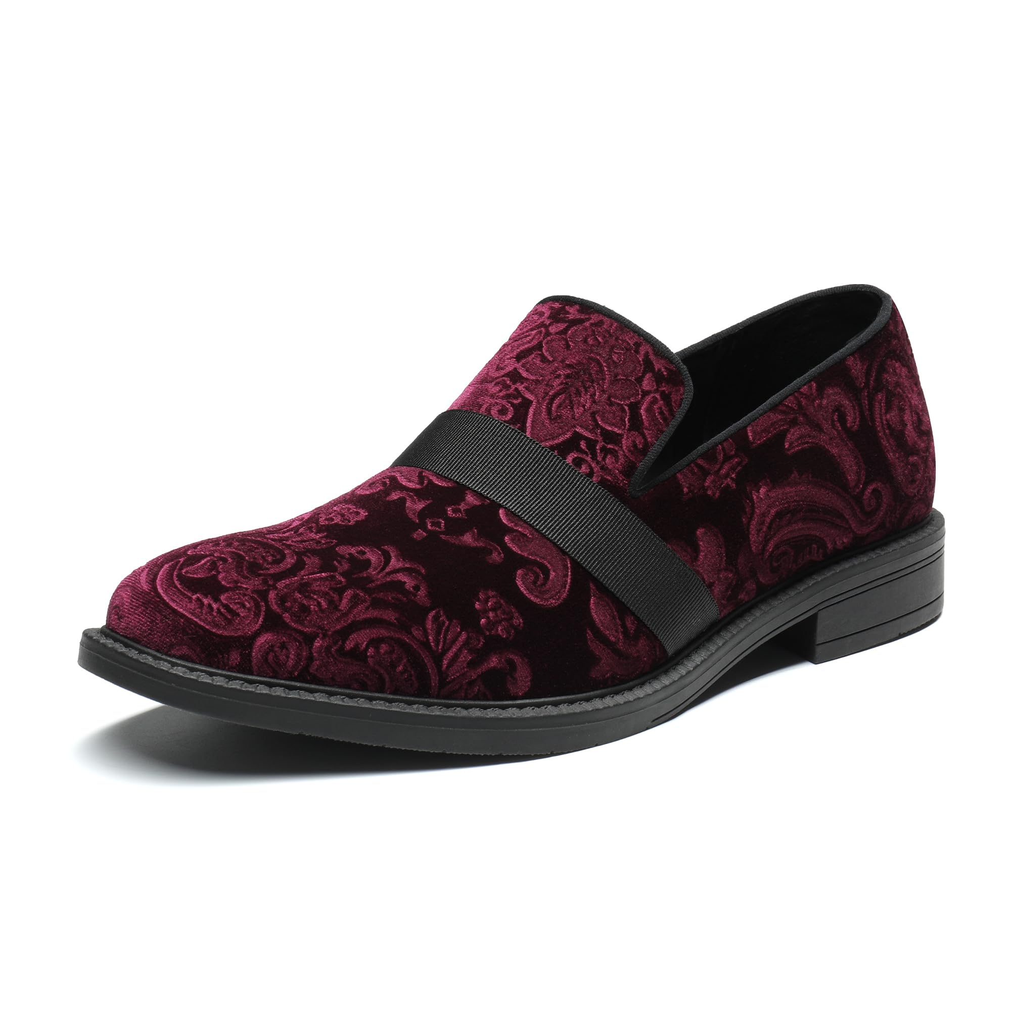 Bruno Marc Herren Anzug Tuxedo Schuhe Slipper Klassische Lackleder Mokassins