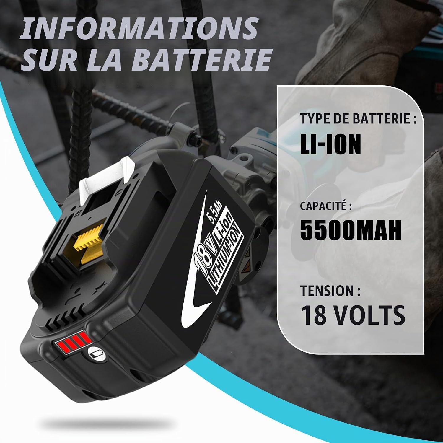 2pcs BL1860 5,5Ah Rechange pour Makita Batterie 18V avec Chargeur - Analyse des détails et conception