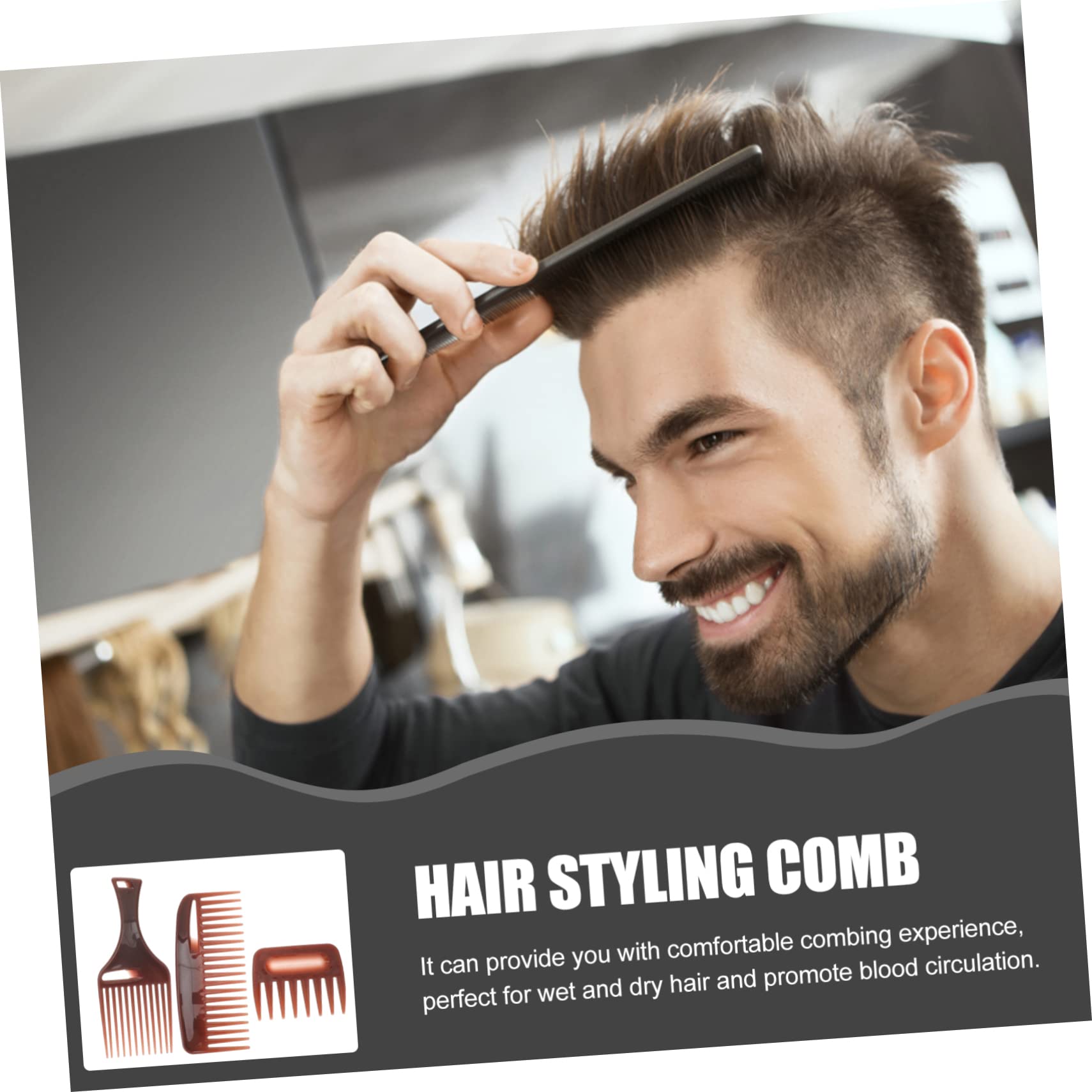 Baluue 12stücke Teiliges Set Zahnkämmen Für Haarstyling Und Friseursalons Ergonomisch Antistatisch Für Und Für Haartypen