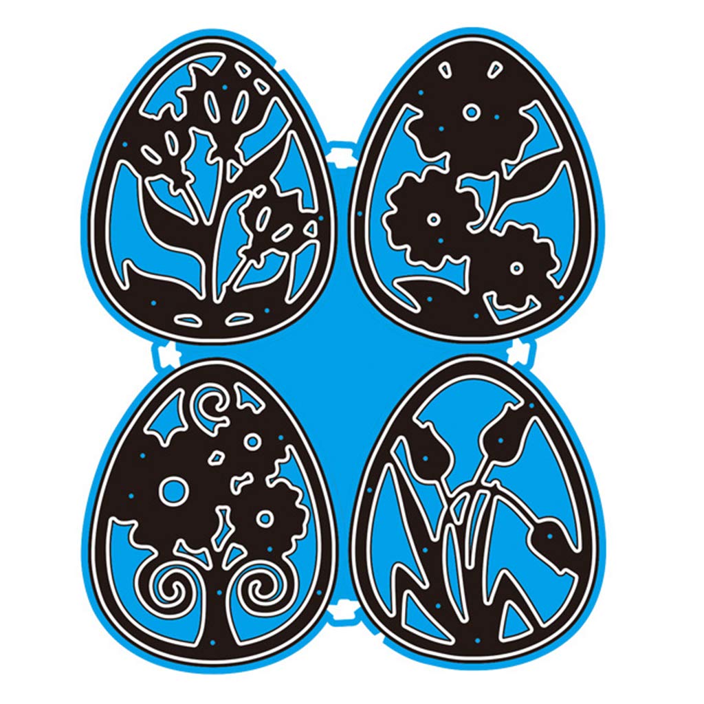 Fustelle in metallo a forma di uovo di fiore di Pasqua stencil per fai da te scrapbooking decorativo goffratura carta modello Die Cuts Metal Cutting Dies per la creazione di biglietti
