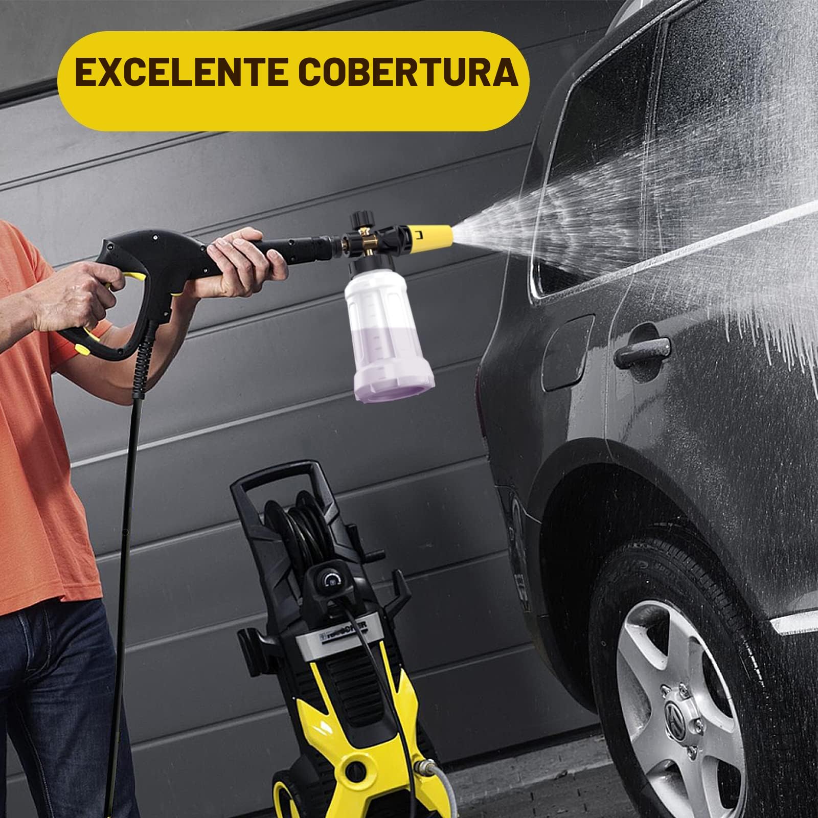 OHAYORI Lanza de espuma para Karcher K2-K7, cañón de alta presión ajustable, accesorio de lavado de coche con boquilla mejorada