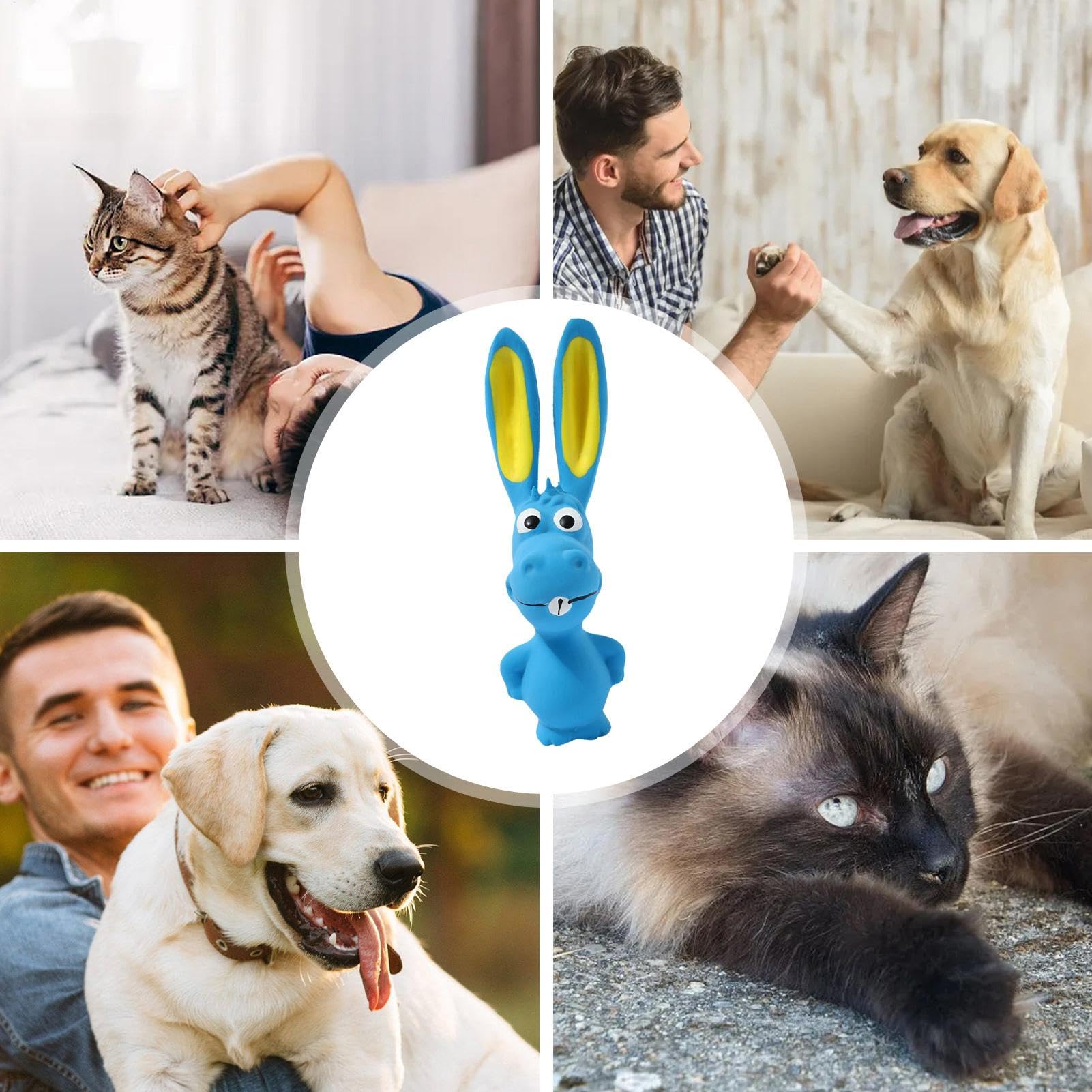 Kauspielzeug für Hunde, quietschendes Hundespielzeug – Hippo Squeaky Toys | Kauspielzeug aus Latex für Tiere, Haustierbedarf, interaktives weiches und zerknittertes Spielzeug