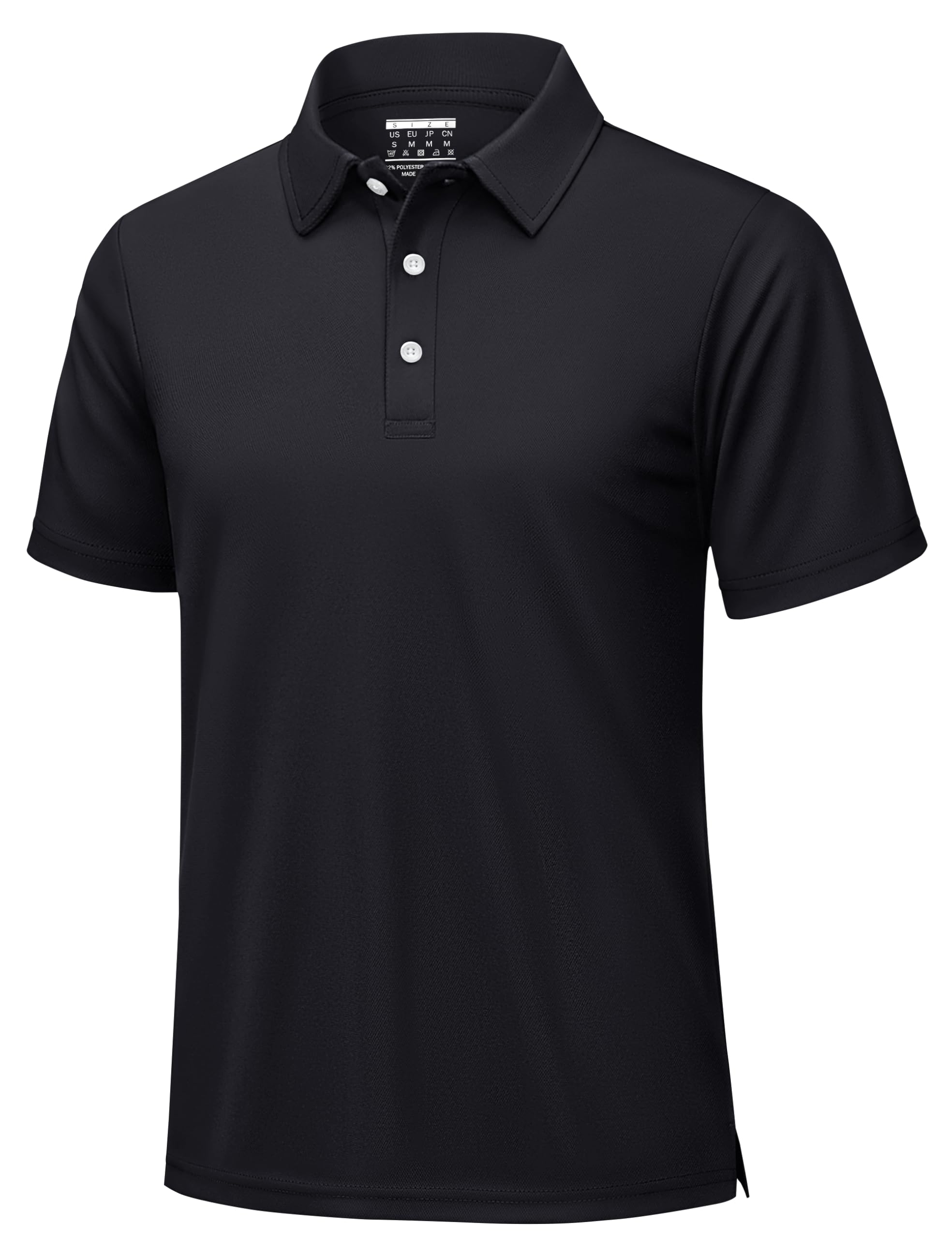 KEFITEVD Men's Polo Shirts Short Sleeve Moisture Wicking Dry Fit Performance Collar Golf Athletic Casual T-Shirt