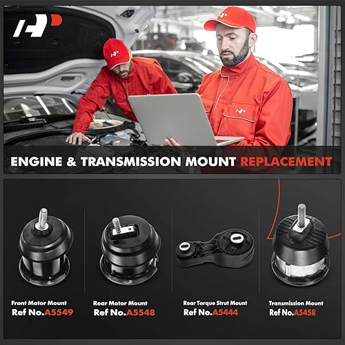 Miniatura 2 de A-Premium Kit de montaje de motor y transmisión de 4 piezas compatible con Chevrolet Traverse 2009-2017 y GMC Acadia 2009-2016 y Buick Enclave y