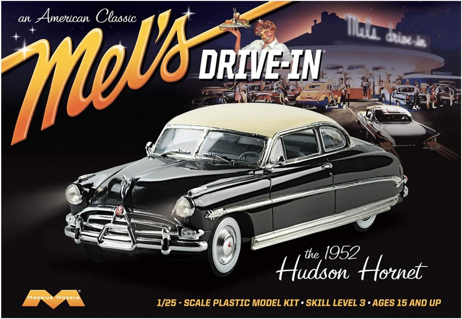 Moebius Models 1/25 52 Hudson Hornet Mel s Drive-in