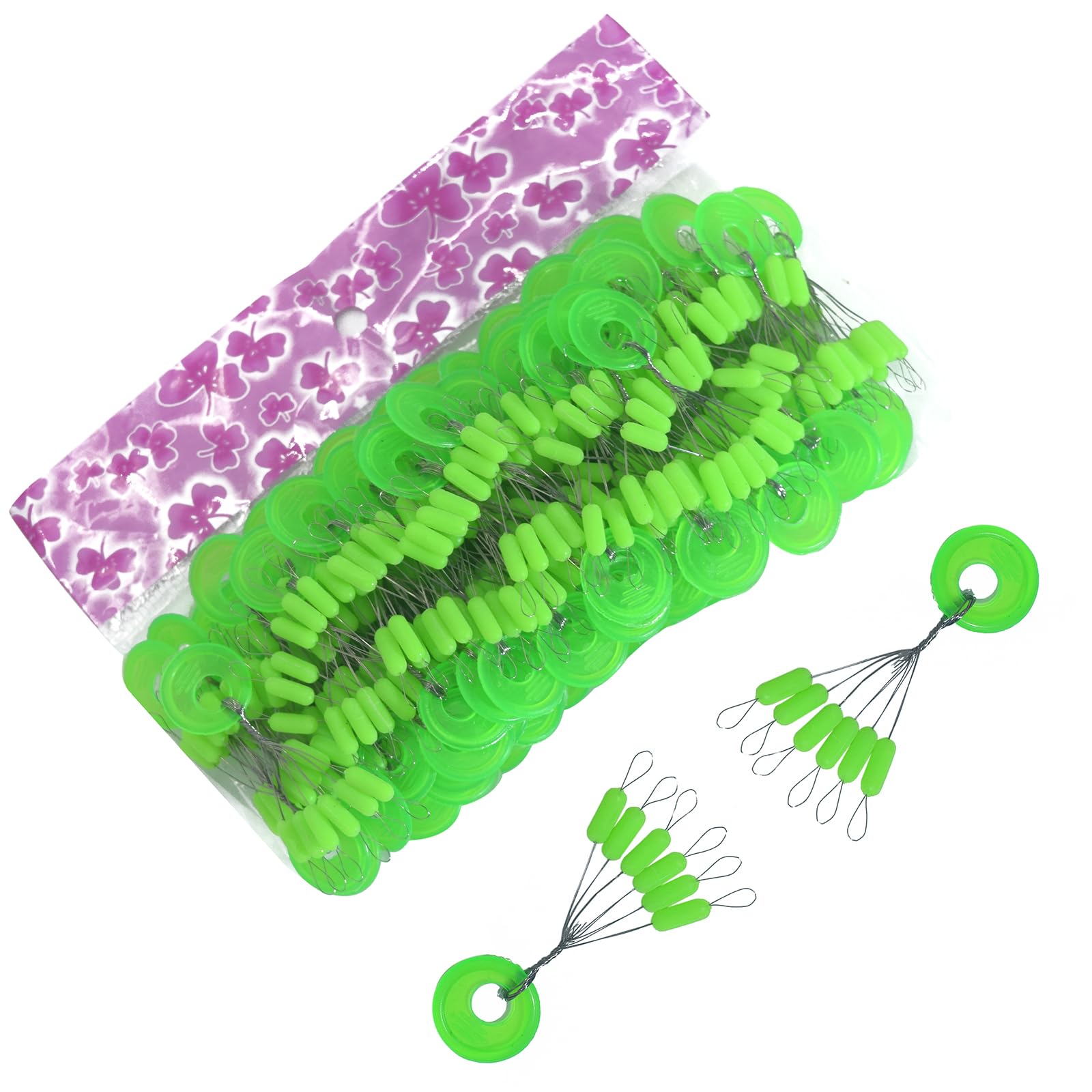 ANNIBBY 600 Pieces Super Big Fishing Stops Soft Silicone Fishing Bobber Stopper,Beads Float Sinker Stops (M-600pcs)