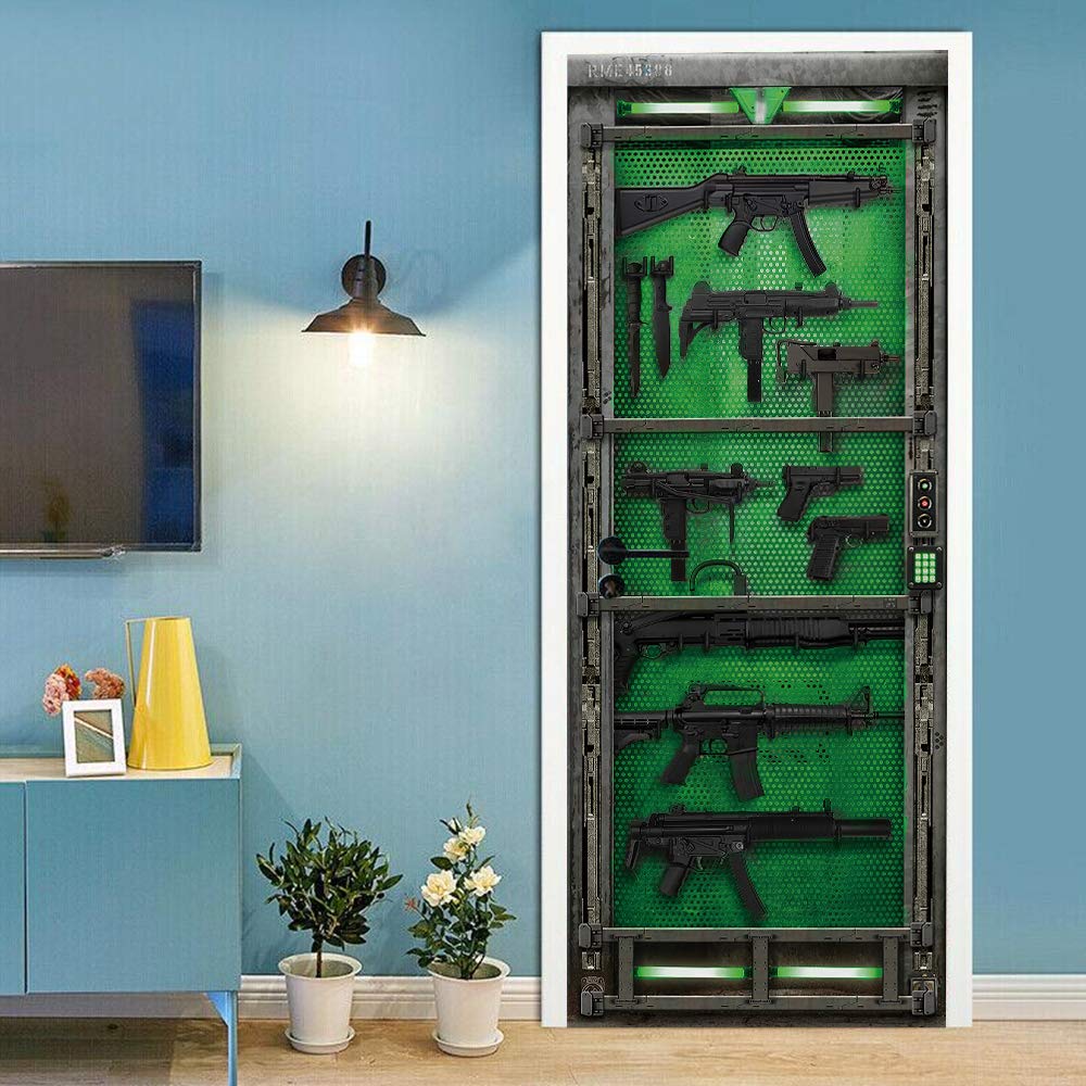 Autocollant Mural 3D Porte De Vaisseau Spatial - Vinyle Imperméable | Décoration Chambre, Bureau | Plusieurs Tailles