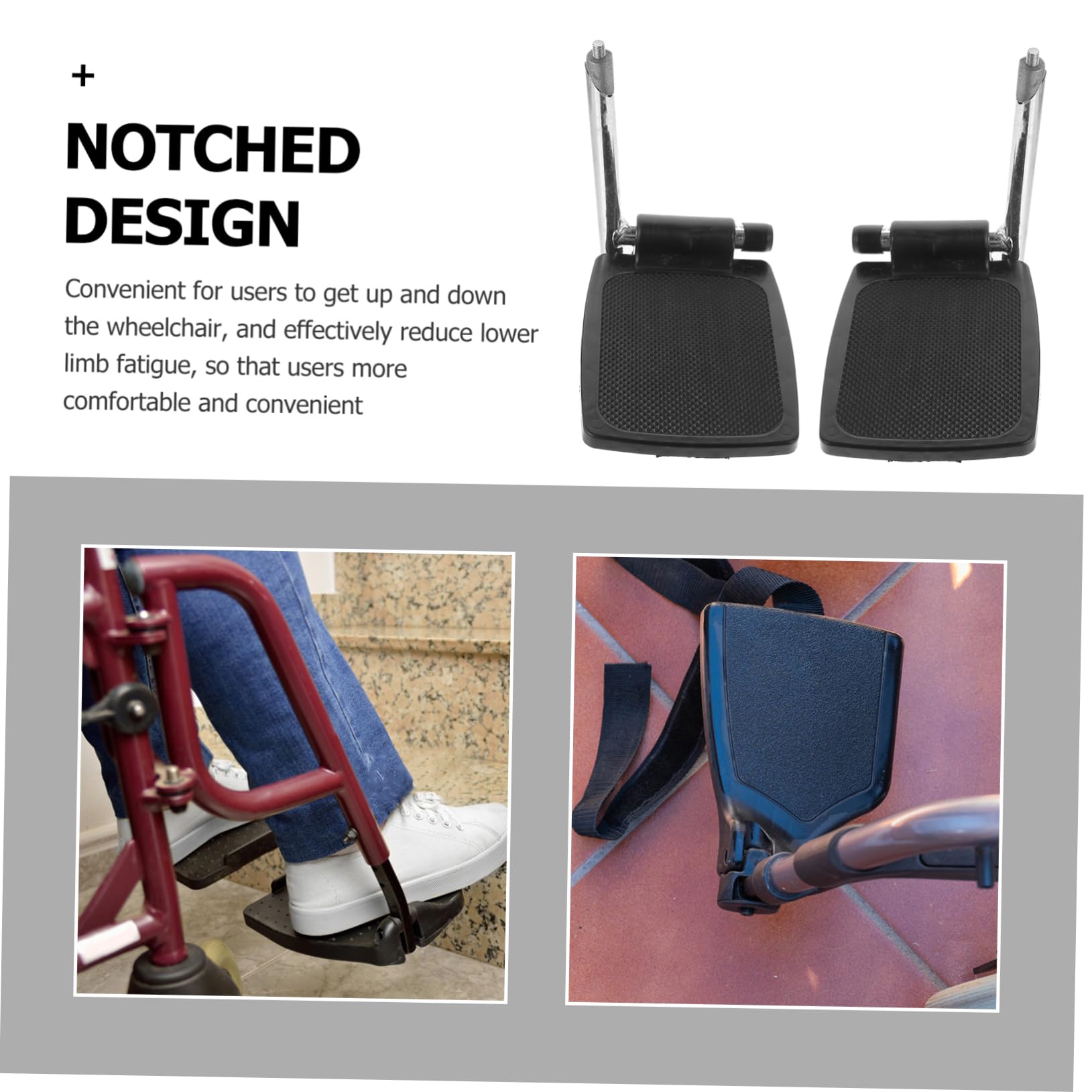 Healeved Varilla del Pedal Reposapiés Robustos para Silla de Ruedas Pedal Elevador de Repuesto con Poste Estable para Personas Mayores y Pacientes Uso Diario Color Aleatorio
