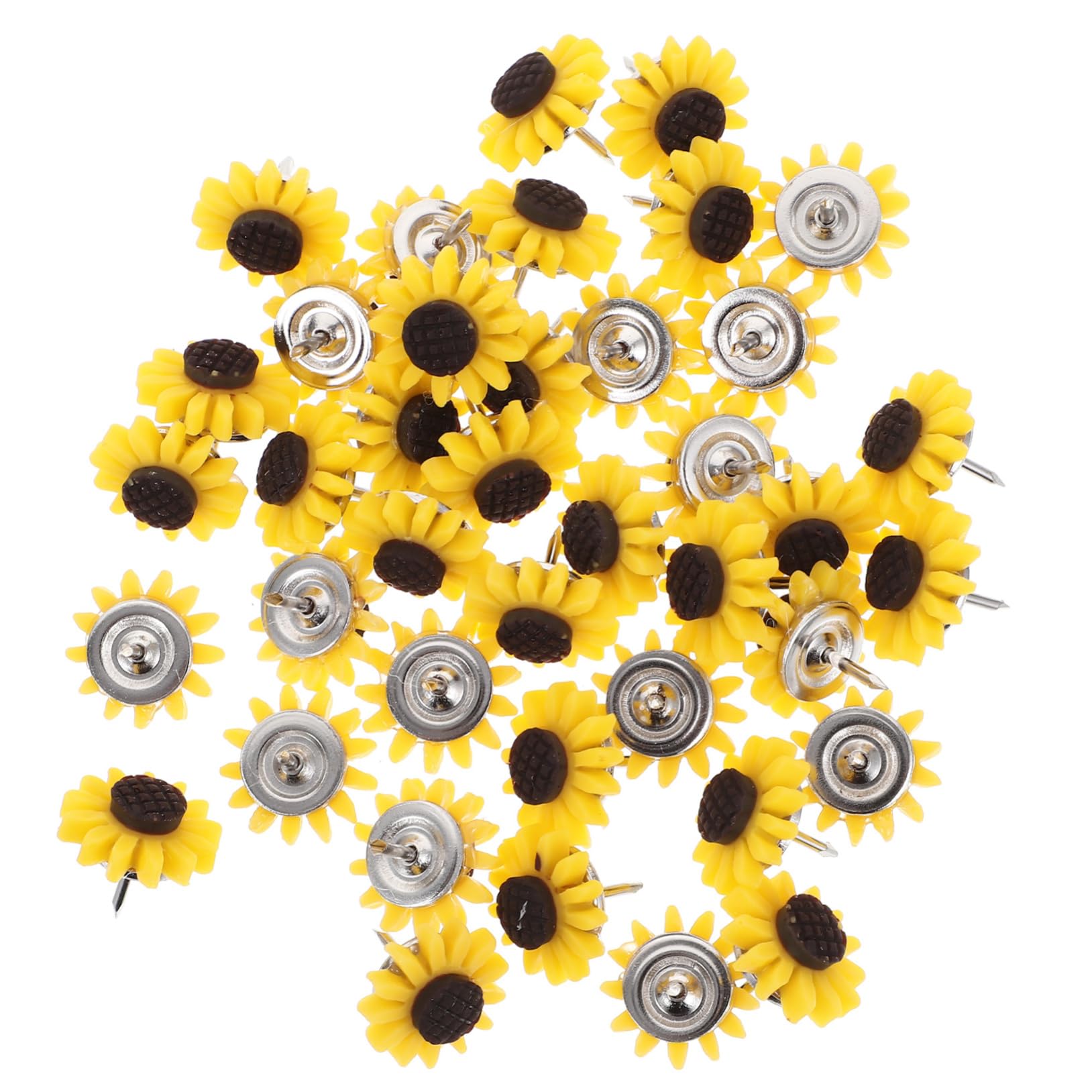 Cabilock 5 Series Chinchetas Decorativas De Girasol Oficina Clavos De Coloridos Tableros De Anuncios Y Manualidades 40 Piezas X 5